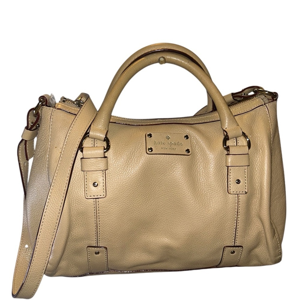 ♠️Kate spade leather taupe grace satchel crossbody